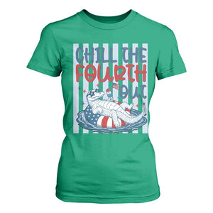 Chill The Fourth Out T Shirt For Women Funny Alligator 4th Of July TS14 Irish Green Print Your Wear
