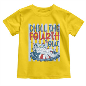 Chill The Fourth Out Toddler T Shirt Funny Alligator 4th Of July TS14 Daisy Print Your Wear