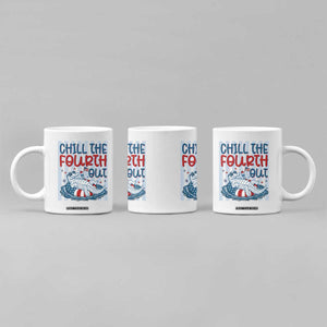 Chill The Fourth Out Coffee Mug Funny Alligator 4th Of July TS14 Print Your Wear