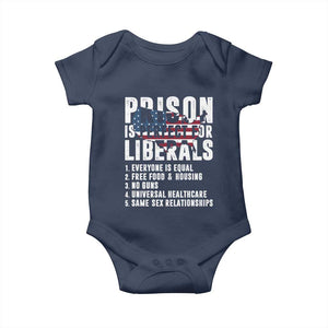 Prison Is Perfect For Liberals Baby Onesie Anti Liberal Quote