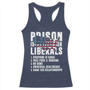 Prison Is Perfect For Liberals Racerback Tank Top Anti Liberal Quote