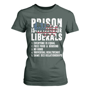 Prison Is Perfect For Liberals T Shirt For Women Anti Liberal Quote