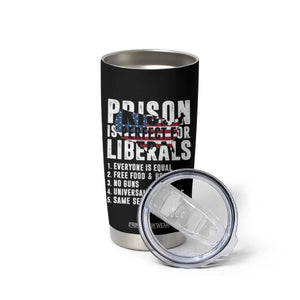 Prison Is Perfect For Liberals Tumbler Cup Anti Liberal Quote