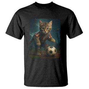 Funny Cat Soccer Ball T Shirt Cute Kitty Football Player Lover TS14 Black Print Your Wear