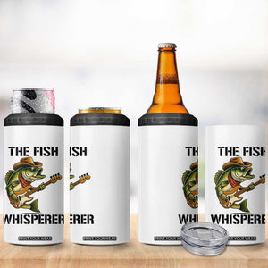 Funny Bass Fishing 4 in 1 Can Cooler Tumbler The Fish Whisperer Fisherman Humor TS14 Print Your Wear