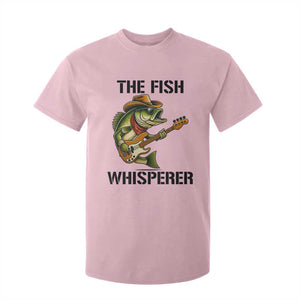 Funny Bass Fishing T Shirt For Kid The Fish Whisperer Fisherman Humor TS14 Light Pink Print Your Wear