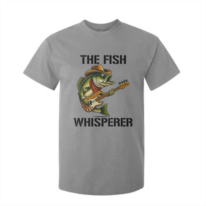 Funny Bass Fishing T Shirt For Kid The Fish Whisperer Fisherman Humor TS14 Sport Gray Print Your Wear
