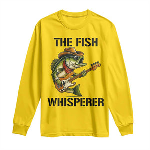 Funny Bass Fishing Long Sleeve Shirt The Fish Whisperer Fisherman Humor TS14 Daisy Print Your Wear