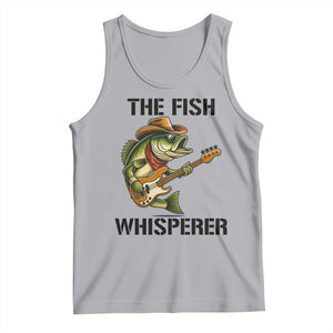 Funny Bass Fishing Tank Top The Fish Whisperer Fisherman Humor TS14 Athletic Heather Print Your Wear