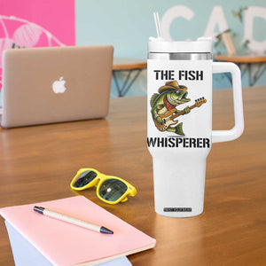 Funny Bass Fishing Tumbler With Handle The Fish Whisperer Fisherman Humor TS14 Print Your Wear