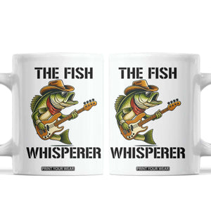 Funny Bass Fishing Coffee Mug The Fish Whisperer Fisherman Humor TS14 White Print Your Wear