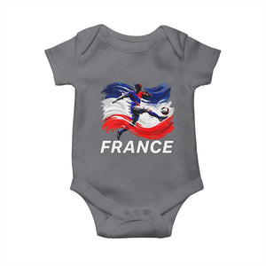 France Soccer Football Fan French Flag Baby Onesie TS14 Charcoal Print Your Wear