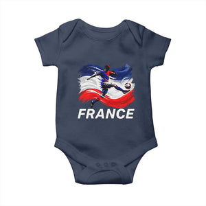France Soccer Football Fan French Flag Baby Onesie TS14 Navy Print Your Wear