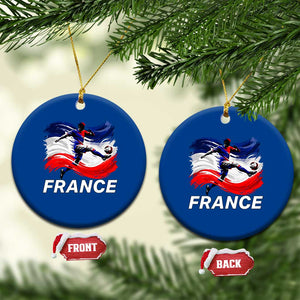 France Soccer Football Fan French Flag Ceramic Ornament TS14 1pc Blue Print Your Wear