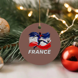 France Soccer Football Fan French Flag Ceramic Ornament TS14 1pc Mocha Print Your Wear