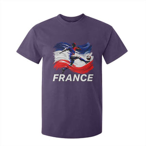 France Soccer Football Fan French Flag T Shirt For Kid TS14 Purple Print Your Wear