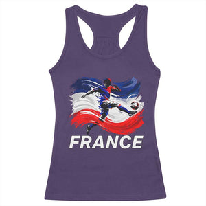 France Soccer Football Fan French Flag Racerback Tank Top TS14 Purple Print Your Wear