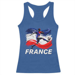 France Soccer Football Fan French Flag Racerback Tank Top TS14 Royal Blue Print Your Wear