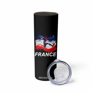 France Soccer Football Fan French Flag Skinny Tumbler TS14 Print Your Wear