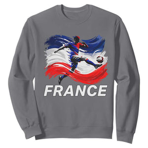 France Soccer Football Fan French Flag Sweatshirt TS14 Charcoal Print Your Wear