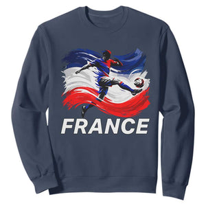 France Soccer Football Fan French Flag Sweatshirt TS14 Navy Print Your Wear