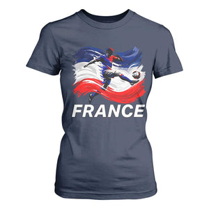 France Soccer Football Fan French Flag T Shirt For Women TS14 Navy Print Your Wear