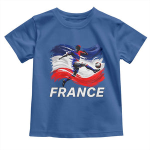 France Soccer Football Fan French Flag Toddler T Shirt TS14 Royal Blue Print Your Wear