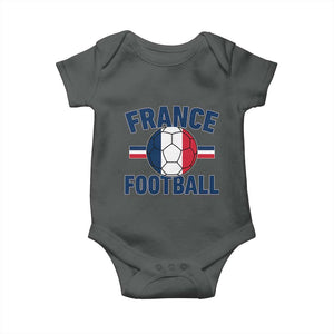 French Flag France Soccer Football Fan Baby Onesie TS14 Dark Heather Print Your Wear
