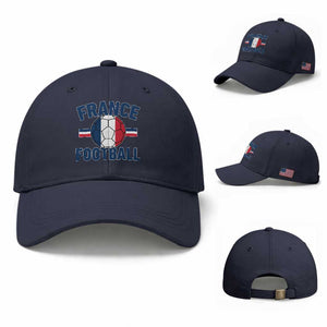 French Flag France Soccer Football Fan Baseball Cap TS14 Baseball Cap Universal Fit Navy Print Your Wear