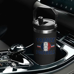 French Flag France Soccer Football Fan Flip Straw Tumbler TS14 Print Your Wear