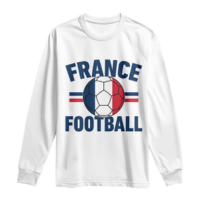French Flag France Soccer Football Fan Long Sleeve Shirt TS14 White Print Your Wear