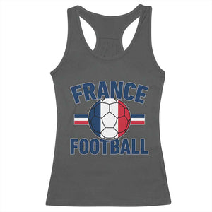 French Flag France Soccer Football Fan Racerback Tank Top TS14 Dark Heather Print Your Wear