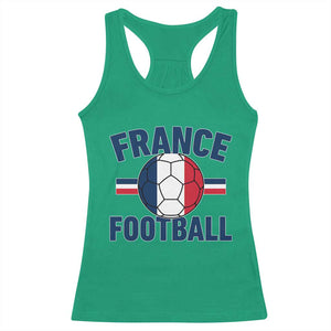 French Flag France Soccer Football Fan Racerback Tank Top TS14 Irish Green Print Your Wear