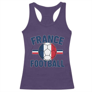 French Flag France Soccer Football Fan Racerback Tank Top TS14 Purple Print Your Wear