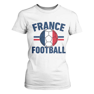 French Flag France Soccer Football Fan T Shirt For Women TS14 White Print Your Wear