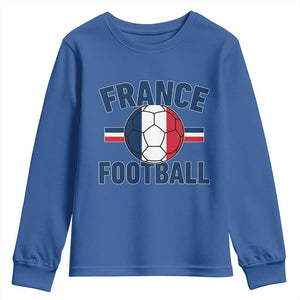 French Flag France Soccer Football Fan Youth Sweatshirt TS14 Royal Blue Print Your Wear