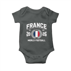 France Soccer Fan French Flag Patriotic Sports Baby Onesie TS14 Dark Heather Print Your Wear