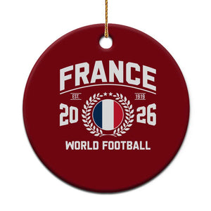 France Soccer Fan French Flag Patriotic Sports Ceramic Ornament TS14 1pc Red Print Your Wear