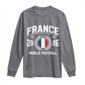 France Soccer Fan French Flag Patriotic Sports Long Sleeve Shirt TS14 Charcoal Print Your Wear