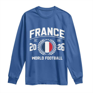 France Soccer Fan French Flag Patriotic Sports Long Sleeve Shirt TS14 Royal Blue Print Your Wear