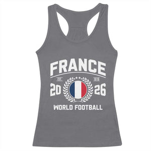 France Soccer Fan French Flag Patriotic Sports Racerback Tank Top TS14 Charcoal Print Your Wear