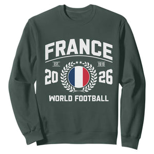 France Soccer Fan French Flag Patriotic Sports Sweatshirt TS14 S Dark Forest Green Print Your Wear