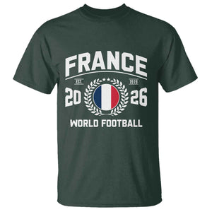 France Soccer Fan French Flag Patriotic Sports T Shirt TS14 Dark Forest Green Print Your Wear