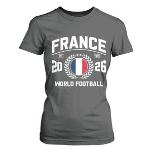 France Soccer Fan French Flag Patriotic Sports T Shirt For Women TS14 Dark Heather Print Your Wear