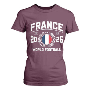 France Soccer Fan French Flag Patriotic Sports T Shirt For Women TS14 Maroon Print Your Wear