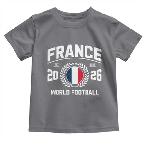 France Soccer Fan French Flag Patriotic Sports Toddler T Shirt TS14 Charcoal Print Your Wear
