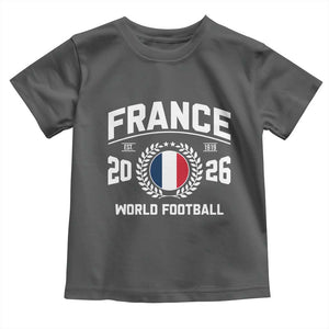 France Soccer Fan French Flag Patriotic Sports Toddler T Shirt TS14 Dark Heather Print Your Wear