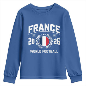 France Soccer Fan French Flag Patriotic Sports Youth Sweatshirt TS14 Royal Blue Print Your Wear