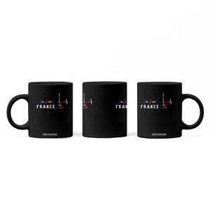 France Paris Heartbeat French Flag Eiffel Tower Souvenir Gift Coffee Mug TS14 Print Your Wear