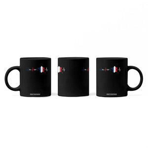 France Heartbeat EKG French Flag Map Coffee Mug TS14 Print Your Wear